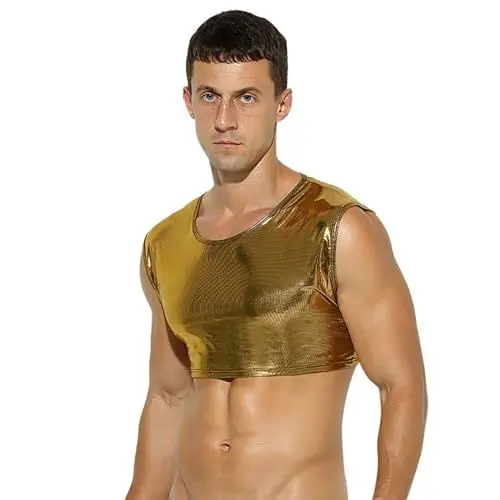 Produktbild: WKAYsIV Durchsichtige Boxershorts Nachtclub-Laufsteg-Strumpfhose Flieg Mit (Gold, XL)