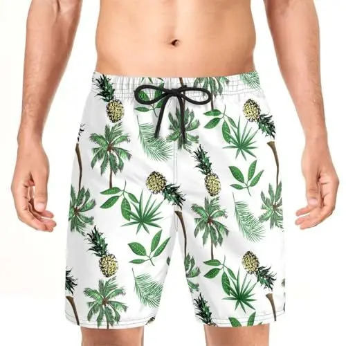 Produktbild: WKAYsIV Herren Hose Herren Sporthose Hosen Segelbekleidung Herren Elastischer Bund Kordelzug Leichte Sommer Casual Shorts Mit Tasche Schnorcheln Oberteil(Grün,L)