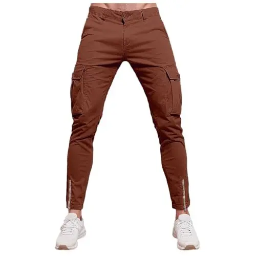 Produktbild: WKAYsIV Herren Pants Sporthose Herren Herren Sommer Hose Overalls Shot Bequeme Freizeithose Angelbekleidung Herren Winter(Rot,S)