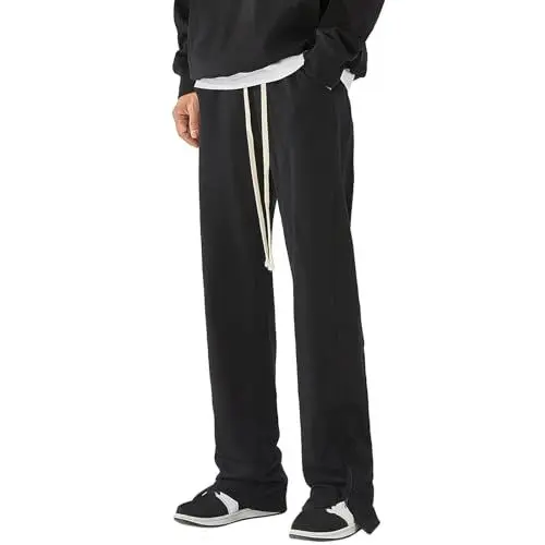 Produktbild: WKAYsIV Herren extra lang jagdhose Hose Wasserfest Herren Herren zum Schnüren, Freizeithose mit Reißverschluss, Sporthose für Herren Herren Winter Softshell Hose(Schwarz,M)