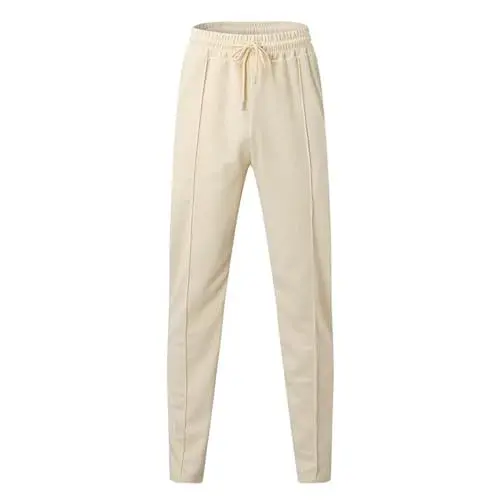 Produktbild: WKAYsIV Herren lang Baumwolle Jogginghose Trainingshose Winter einfarbig, modische Hosen, Bleistifthosen Hose Gummibund Herren(Khaki,S)
