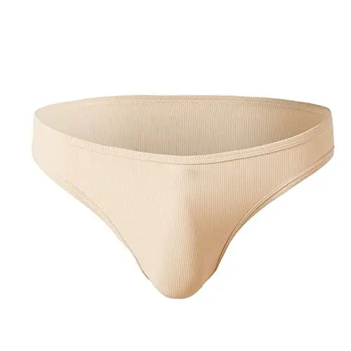 Produktbild: WKAYsIV Karo Boxershorts Herren eng anliegender Slip mit niedriger Taille Herren Gay Unterwäsche (Beige, XL)
