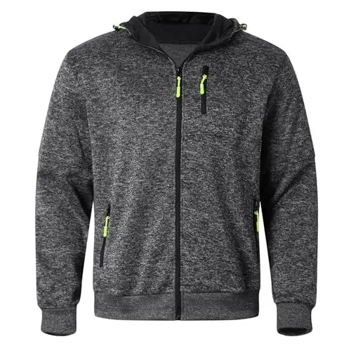 Produktbild: WKAYsIV Kurz Mantel Für Herren Freizeit Jacquard Hoodie Hoodie Pullover Strickjacke Herrenbekleidung Dufflecoat (Dark Gray, XXXL)