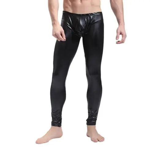 Produktbild: WKAYsIV Morgenmantel Damen Sexy für Herren, Nachtstrumpfhose, helle Kunstlederhose Bunte Shorts Herren (Black, S)