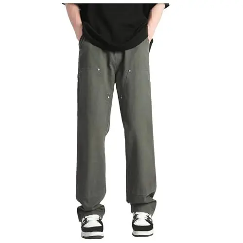 Produktbild: WKAYsIV Slack Hose Herren für Herren, lockere, gerade Passform, vielseitige Arbeitshose Herren Hose Oliv(AG 3XL)
