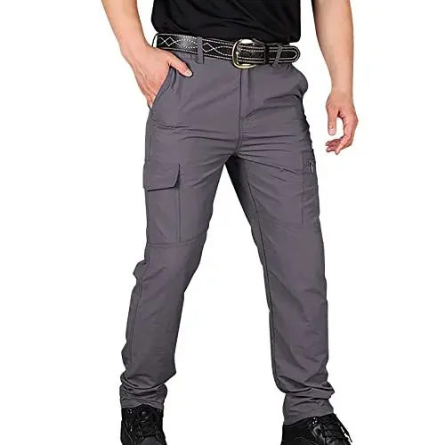 Produktbild: WKAYsIV Trousers for Men jagdhose Herren Hose Karriere Hosen Herren Sport Outdoor Bergsteigen wasserdichte Arbeitshose FÜR Herren Jogginghose(Grey,3XL)