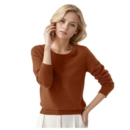 Produktbild: WKAYsIV fleecepulli Herren Weste Aus Wolle Damen für Damen, einfarbig, mit Langen Ärmeln Pulli V Ausschnitt Damen(Kaffee,XL)