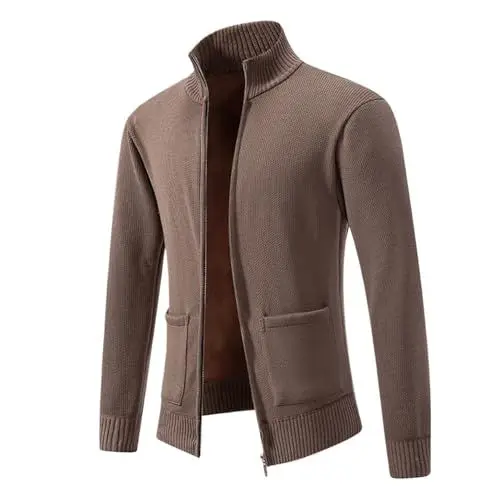 Produktbild: WKAYsIV fleecepulli hund Hund Mantel Sommer mit Stehkragen für den Winter für Herren Mantel Hund Fleece(Braun,3XL)