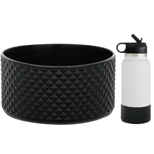 Produktbild: WKieason 1 Stück Tumbler Bodenschutz Flask Silikonhülle 32oz 40oz für Hydro Flask,Takeya,MIRA,Yeti,Owala,Iron Flask und andere Marke Wasserflasche. Nicht für Stanley Wasserflasche