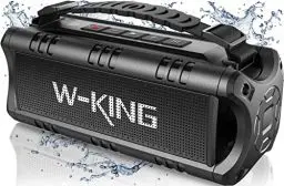 Produktbild: W-KING Bluetooth Lautsprecher, (60W Max) 30W Tragbarer Musikbox Bluetooth Outdoor, 24H Spielzeit, IPX6 Wasserdicht Bluetooth Box kabellos Lautsprecher Klein mit Satte Bässe, TF Karte, USB Stick, AUX