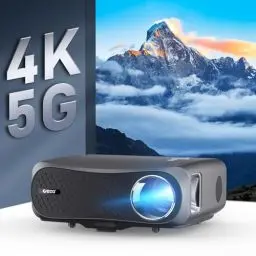 Produktbild: WLAN Beamer 4K LED Tageslicht Kabellos Smart Heimkino LCD Deckenbeamer WiFi und Bluetooth 1000 ANSI Lumens mit Android TV Netflix HDMI USB Drahtlose 4D Trapezkorrektur Zoomfunktion Staubschutz 2024