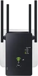 Produktbild: WLAN Repeater WLAN Verstärker 1200Mbit/s Dualband 2,4GHz+5GHz WiFi Booster mit Repeater/Router/Access Point Modus, 4 Antenne, Einfache Einrichtung, WiFi Range Extender Mit LAN/WAN Port