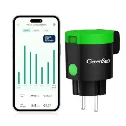 Produktbild: WLAN Steckdose Outdoor GreenSun Zeitschaltuhr Aussenbereich WLAN Zeitschaltuhr Steckdose WLAN Steckdose mit Strommessung Aussensteckdose wasserdicht Steckdose Stromzähler für Steckdose 2.4GHz IP44