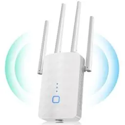 Produktbild: Wlan Verstärker, 1200Mbit/s Wlan Repeater, 5G & 2.4G Dualband Ultraxtender WiFi Verstärker mit LAN anschluss, WPS, Kompatibel mit 99% Standard-WiFi Routern, Deckt bis zu 9200Sq.ft und 35 Geräte ab
