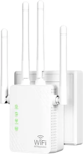 Produktbild: WLAN-Extender-Signalverstärker für bis zu 5000 sq.ft und 56 Geräte, Verstärker mit großer Reichweite und Ethernet-Anschluss, Zugangspunkt, 1-Tasten-Einrichtung, Alexa-kompatibel