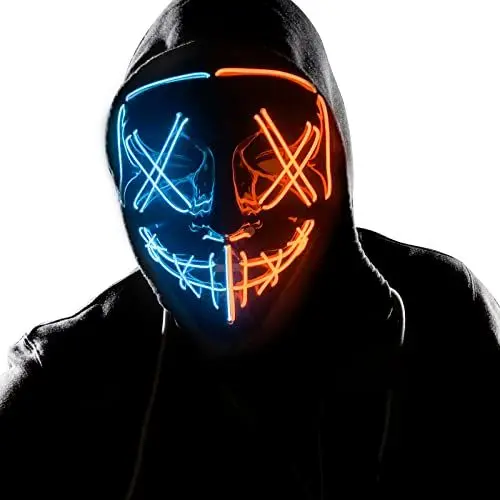 Produktbild: Wlevzzor LED Grusel Maske Cosplay Kostüm Leuchten Purge Maske EL Drahtmaske für Festival Party Halloween Geschenke