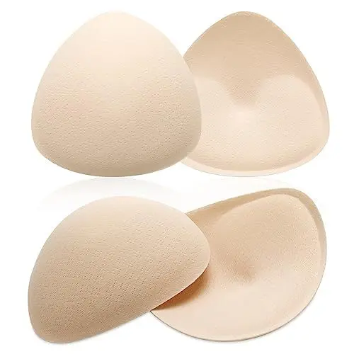 Produktbild: WLLHYF 2 Paar BH-Pads Herausnehmbare Einsätze Dreieckige Hautfarbe BH-Einlagen für Frauen Mädchen Bademode Unterwäsche