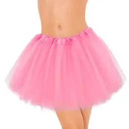 Produktbild: WLLHYF Tutu-Rock, 3-lagig Tüll Pailletten Stern Ballett Tanzröcke Prinzessin Party Kostüm Tutu Festliches Party-Kostüm für Mädchen, Damen, Kind, Weihnachten, Geburtstag (Rosa,40cm)