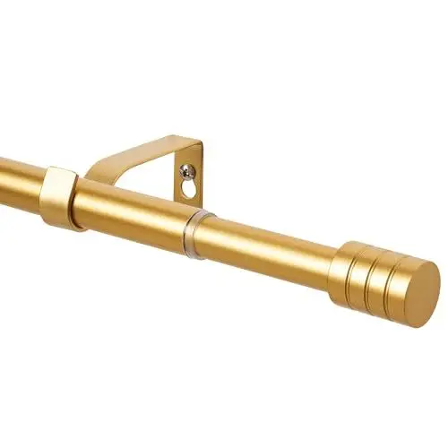 Produktbild: WL.Rocaille Gold Curtain pole with graduated cylinder Adjustable curtain track 30 to 80 Inch Extendable metal retractable 76cm to 200cm，for Living Kitchen,Room, Bedroom andbathroom