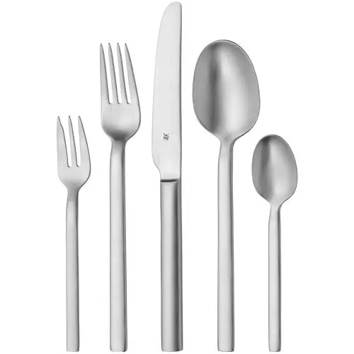 Produktbild: WMF Alteo Edelstahl Besteck Set 6 Personen, 30-teilig, Besteck matt, Monobloc-Messer, Cromargan Edelstahl mattiert, spülmaschinenfest