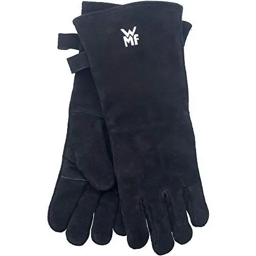 Produktbild: WMF BBQ Grillhandschuhe 1 Paar, Leder, hitzebeständige Handschuhe, Ofenhandschuhe extra lang, praktische Größe (10/XL)