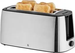 Produktbild: WMF Bueno Pro Toaster Langschlitz 4 Scheiben mit Brötchenaufsatz, XXL Toast, Aufknusper-Funktion, 6 Bräunungsstufen, 1550W, Toaster edelstahl matt