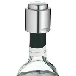 Produktbild: WMF Clever&More Weinverschluss mit Aufschrift, Weinflaschenverschluss Ø 2,4 cm, Cromargan Edelstahl mattiert