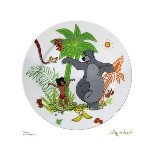 Produktbild: WMF Disney Dschungelbuch Kindergeschirr Kinderteller 19 cm, Porzellan, spülmaschinengeeignet, farb- und lebensmittelecht