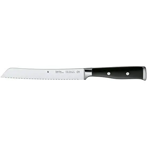Produktbild: WMF Grand Class Brotmesser Wellenschliff 33 cm, Made in Germany, Brötchenmesser, Messer geschmiedet, Performance Cut, Spezialklingenstahl, Klinge 19 cm