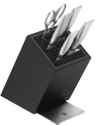 Produktbild: WMF Grand Gourmet Vorteils Messerblock mit Messerset 6teilig, Made in Germany, 4 Messer geschmiedet, Küchenschere, Buchenholz, Performance Cut