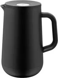 Produktbild: WMF Impulse Thermoskanne 1l, Isolierkanne für Tee oder Kaffee, Druckverschluss, hält Getränke 24h kalt & warm, schwarz