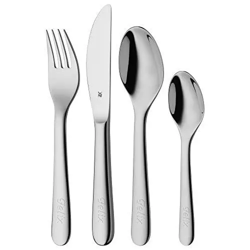 Produktbild: WMF Kinderbesteck Set Gravurbesteck, 4-teilig, Kinderbesteck Edelstahl, Besteck Kinder ab 3 Jahre, Cromargan poliert, spülmaschinengeeignet