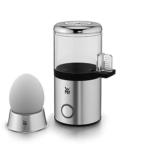 Produktbild: WMF Küchenminis 1-Ei-Eierkocher MyEgg mit Eierbecher, platzsparender Eierkocher 1 Ei, Stecker, Härtegradeinstellung, Überhitzungsschutz, 56 W, cromargan matt