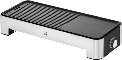 Produktbild: WMF Küchenminis Tischgrill elektrisch für 2 mit Gemüsepfännchen, Elektrogrill klein mit kompakter Grillfläche, variable Temperatureinstellung, 1000 W