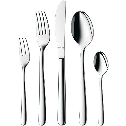 Produktbild: WMF Kult Edelstahl Besteck Set 6 Personen, Essbesteck Set 30 teilig, Monobloc-Messer, Cromargan protect poliert, kratzbeständig, spülmaschinenfest