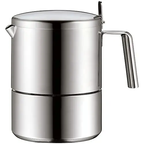 Produktbild: WMF Kult Espressokocher 300ml, Espressomaschine für 6 Tassen, Cromargan Edelstahl mattiert, Induktion, spülmaschinengeeignet
