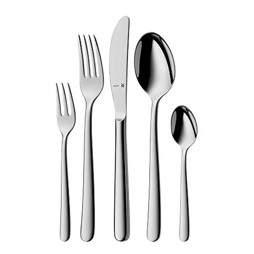 Produktbild: WMF Kult Plus Edelstahl Besteck Set 6 Personen, Essbesteck Set 30 teilig, Hohlheftmesser, Cromargan protect poliert, kratzbeständig, spülmaschinenfest