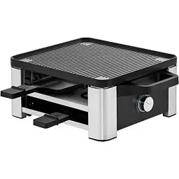 Produktbild: WMF Lono Raclette Grill mit Pfännchen und Schiebern, Raclette 4 Personen, 870 W, edelstahl matt