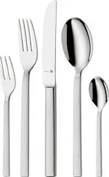 Produktbild: WMF Lyric Plus Besteck Set 12 Personen, 66 teilig, 60 Teile mit Servierbesteck, Hohlheftmesser, Cromargan Protect teilmattiert, kratzbeständig
