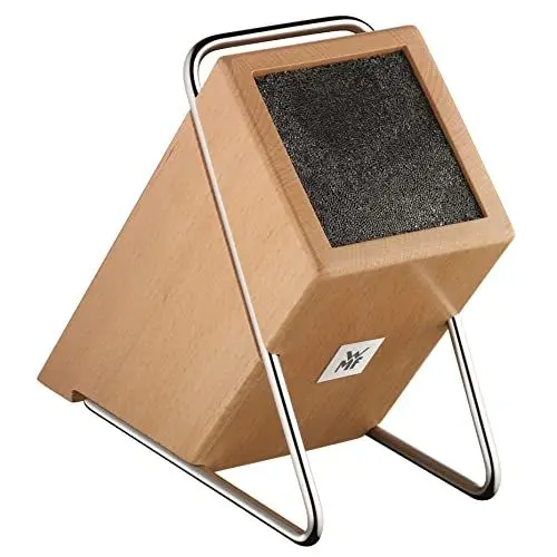 Produktbild: WMF Messerblock ohne Messer, unbestückt, Holz, Buchenholz, leer, für 5-6 Messer, mit Kunststoff-Bürsteneinsatz