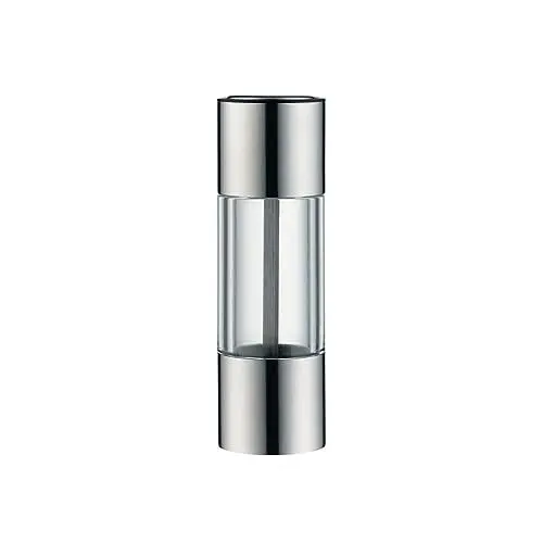 Produktbild: WMF Mini Gewürzmühle klein 11 cm unbefüllt, Cromargan Edelstahl, Grinder, Glas, Keramikmahlwerk, Salzmühle, Pfeffermühle