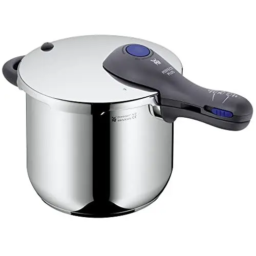 Produktbild: WMF Perfect Plus Schnellkochtopf Induktion 6,5l, Dampfkochtopf, Cromargan Edelstahl poliert, 2 Kochstufen, Einhand-Kochstufenregler