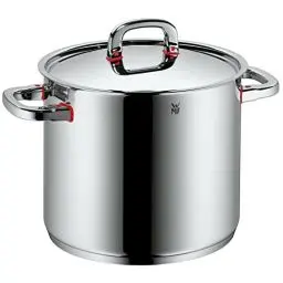Produktbild: WMF Premium One Gemüse- Suppentopf Induktion 24cm, Metalldeckel mit Dampföffnung, Kochtopf groß 8,8l, Cromargan Edelstahl poliert, Innenskalierung