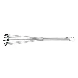 Produktbild: WMF Profi Plus Rührblitz 27 cm, Schneebesen Silikon -Kugeln, Cromargan Edelstahl teilmattiert, hitzebeständiges Silikon, Rührbesen, Quirl