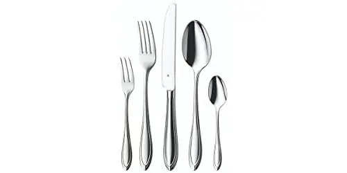 Produktbild: WMF Verona Besteck Set 6 Personen, 30 teilig, Monobloc-Messer, Cromargan Edelstahl poliert, glänzend, spülmaschinengeeignet