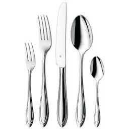 Produktbild: WMF Verona Besteckset, 12 Personen, 60-teilig, Monobloc-Messer, Cromargan Edelstahl poliert, glänzend, spülmaschinengeeignet