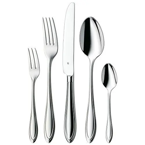 Produktbild: WMF Verona Besteckset, 12 Personen, 60-teilig, Monobloc-Messer, Cromargan Edelstahl poliert, glänzend, spülmaschinengeeignet