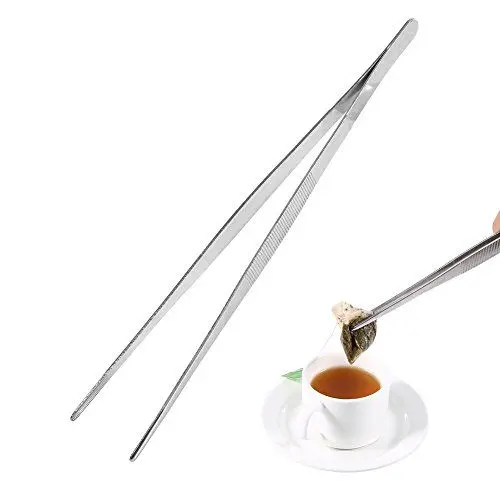 Produktbild: Pinzette,Kochpinzette Edelstahl,Pinzette Küche, Pinzette Aus Edelstahl, Silber Lange Lebensmittel Zange Gerade Home Medizinische Pinzette Garten Küche Werkzeug 30cm
