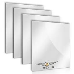 Produktbild: w-mtools Spiegelfliesen selbstklebend 15x15cm Kristall Glas HD 4 Stück Dekorative Wandspiegel Spiegelkacheln Fliesenspiegel Spiegel Kleben - Deko Spiegel Küche Bad I Einrichtungsguide als EBOOK