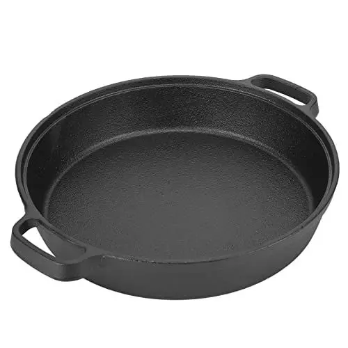 Produktbild: Sunisfa 25CM Antihaft-Bratpfanne, Verdickte Pfannkuchenpfanne, Gusseisenpfanne mit Flachem Boden, 2 Griffe, Küchenbratpfanne den Haushalt